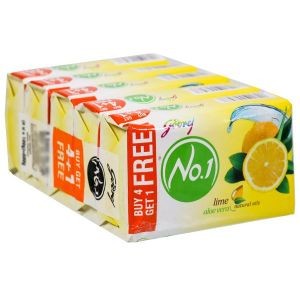 Godrej no.1 lime&aloe soap 5*100gm